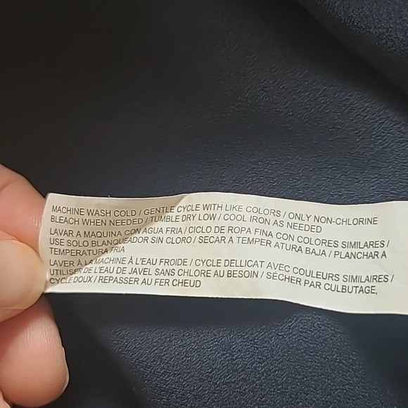 Eloquii Navy Chiffon Button Down - Size 28 - Picture 6 of 6